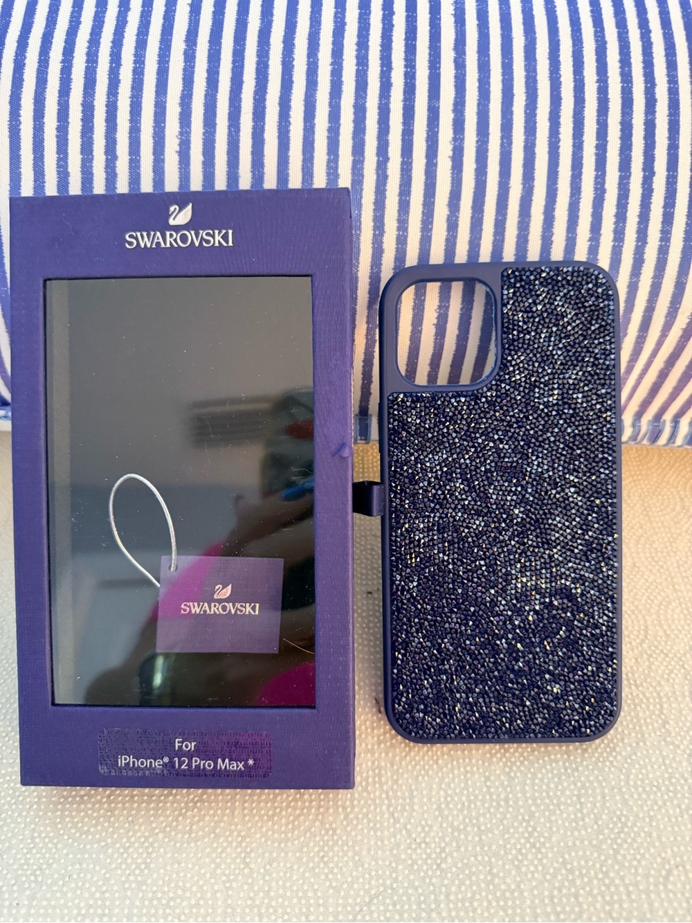Swarovski Navy Crystal iPhone 12 Pro Max Case with Full Crystal Back